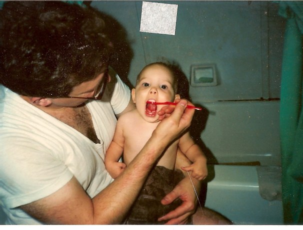 My dad taught me to love brushing my teeth.